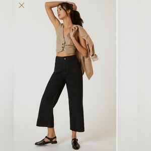 Skipper Pilcro High Rise Wide Leg Black Jeans